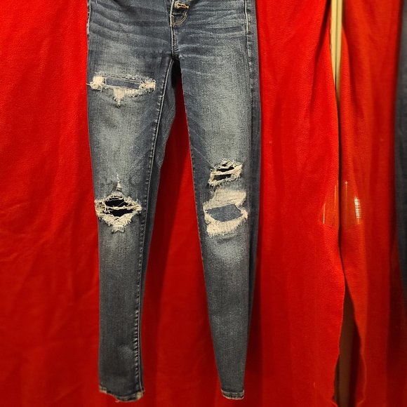 Next Level Stretch US 2 Short Ripped Jeans - Picture 2 of 6